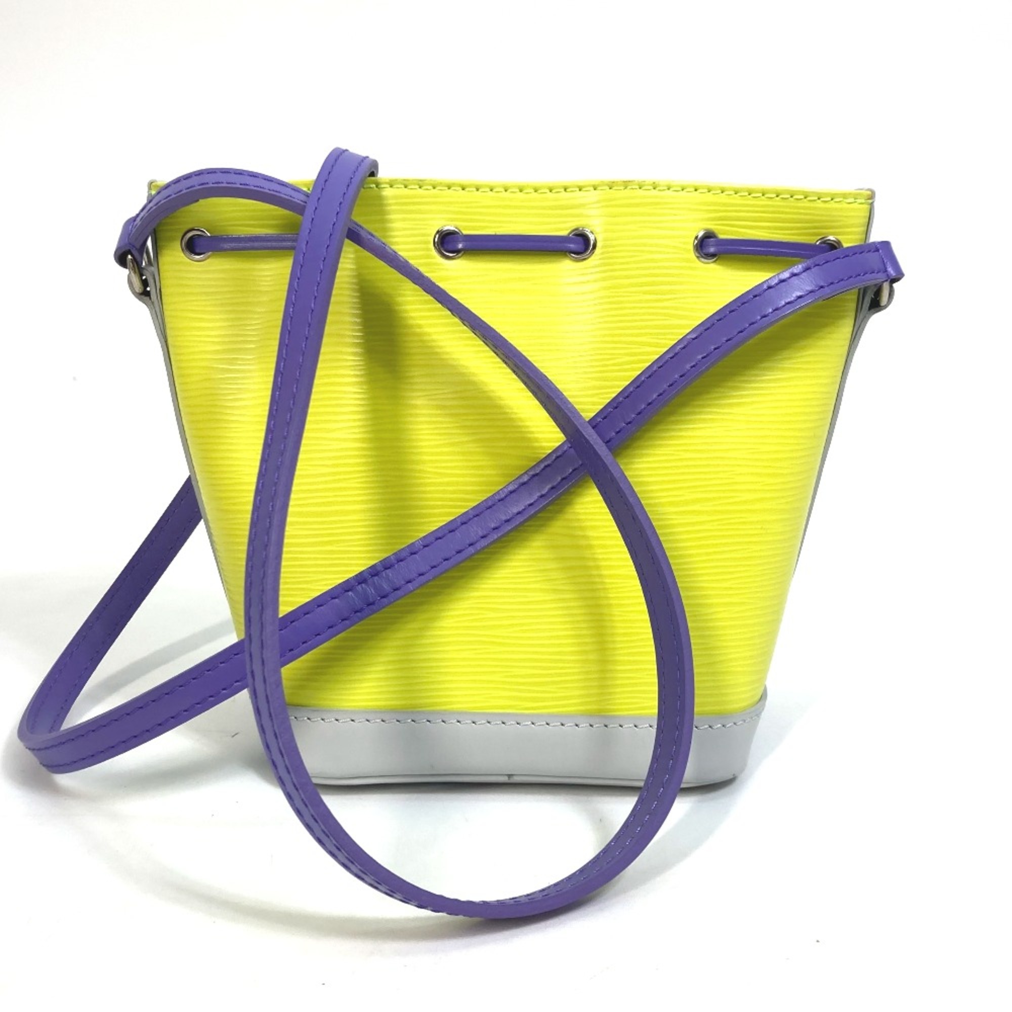 Louis Vuitton M42501 mini Epi bag Bag Tricolor Pochette Crossbody Shoulder Bag yellow Purple/White