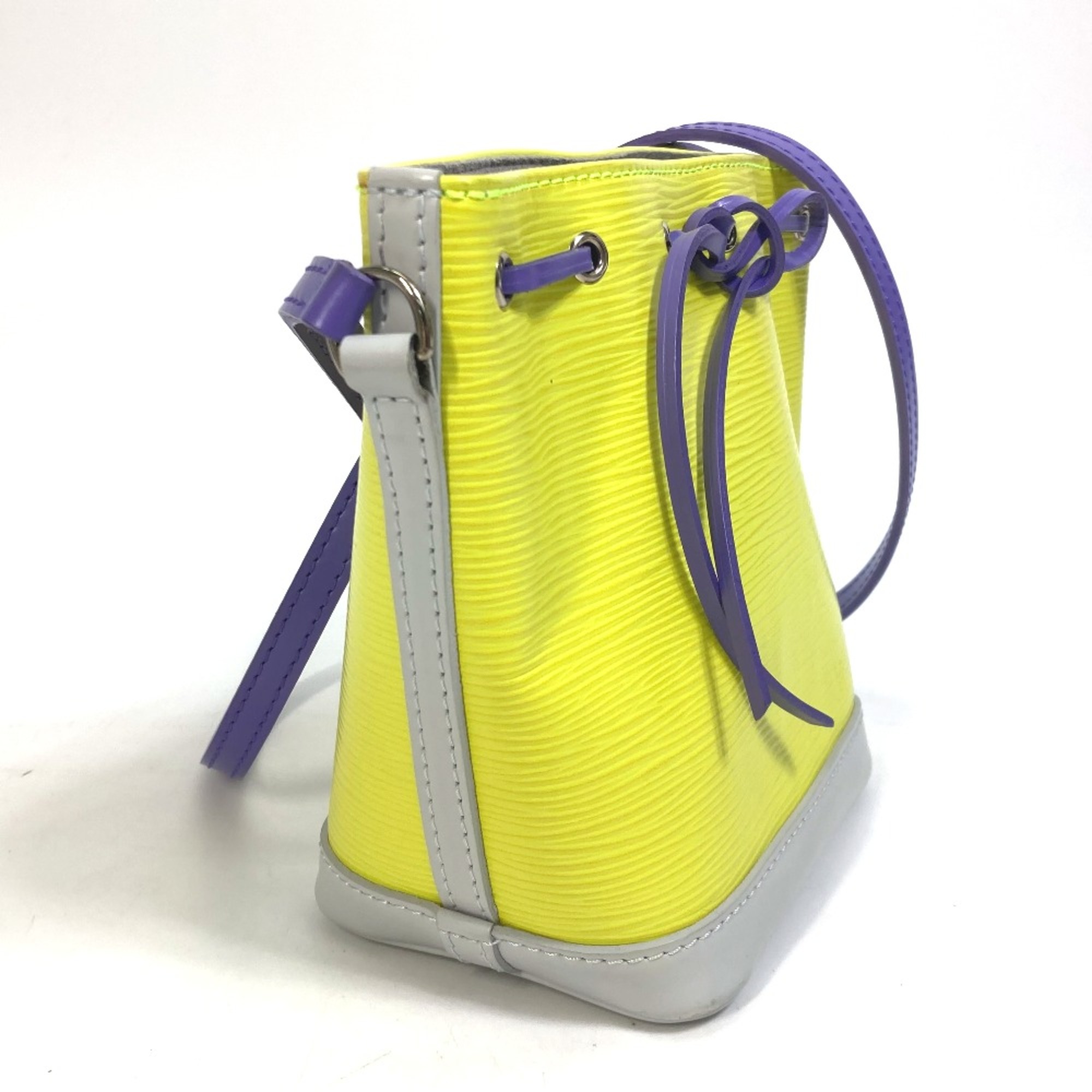 Louis Vuitton M42501 mini Epi bag Bag Tricolor Pochette Crossbody Shoulder Bag yellow Purple/White