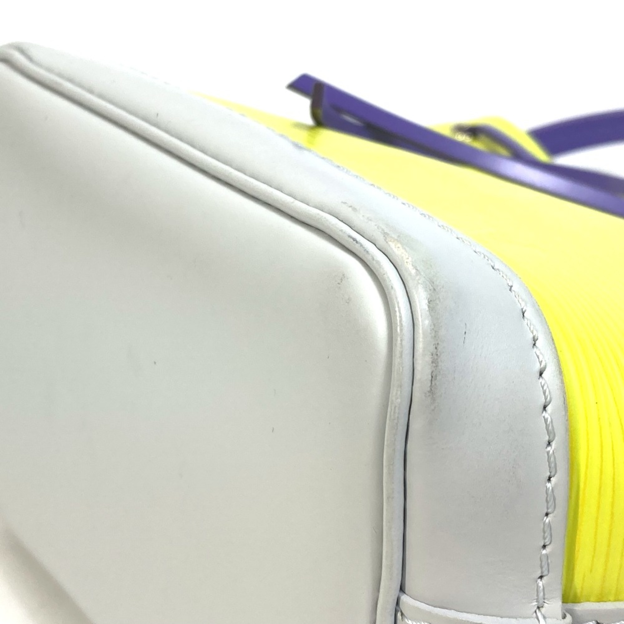 Louis Vuitton M42501 mini Epi bag Bag Tricolor Pochette Crossbody Shoulder Bag yellow Purple/White