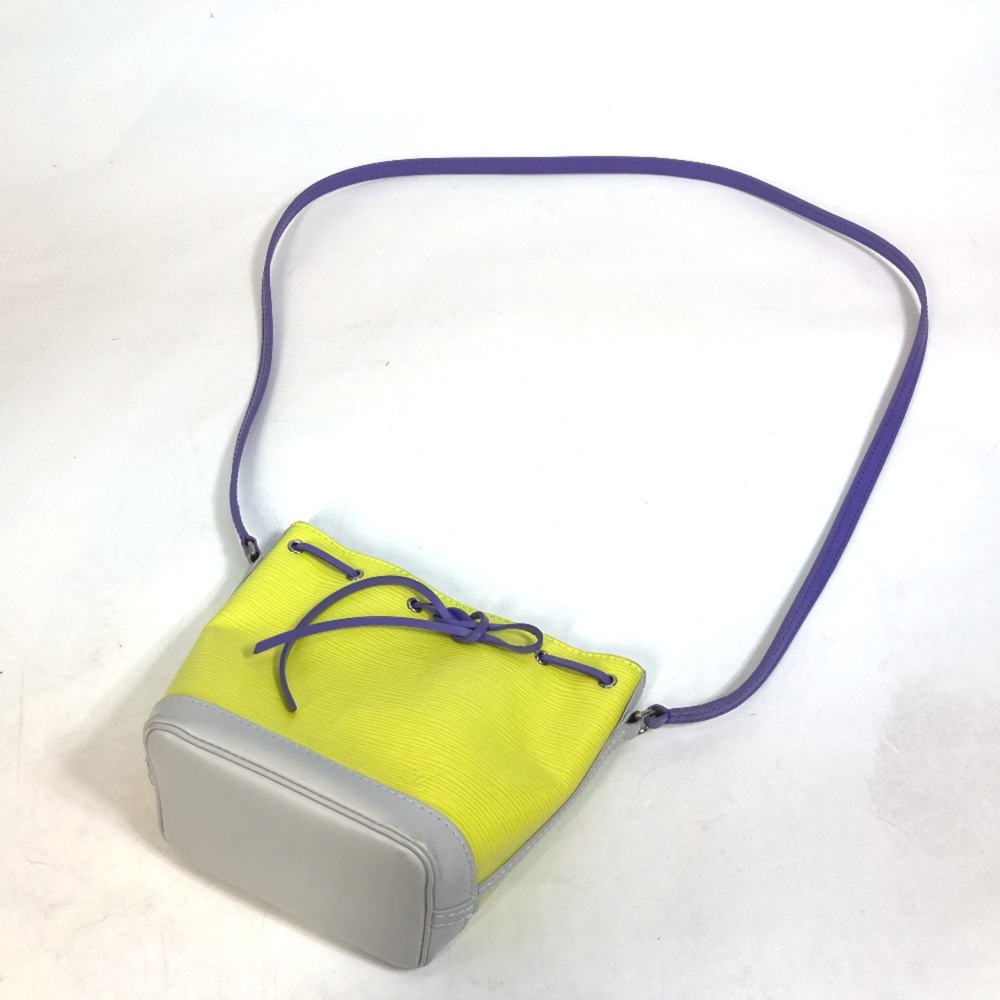 Louis Vuitton M42501 mini Epi bag Bag Tricolor Pochette Crossbody Shoulder Bag yellow Purple/White