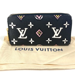 Louis Vuitton M80683 wild at Heart Monogram Animal Long Wallet Noir Black