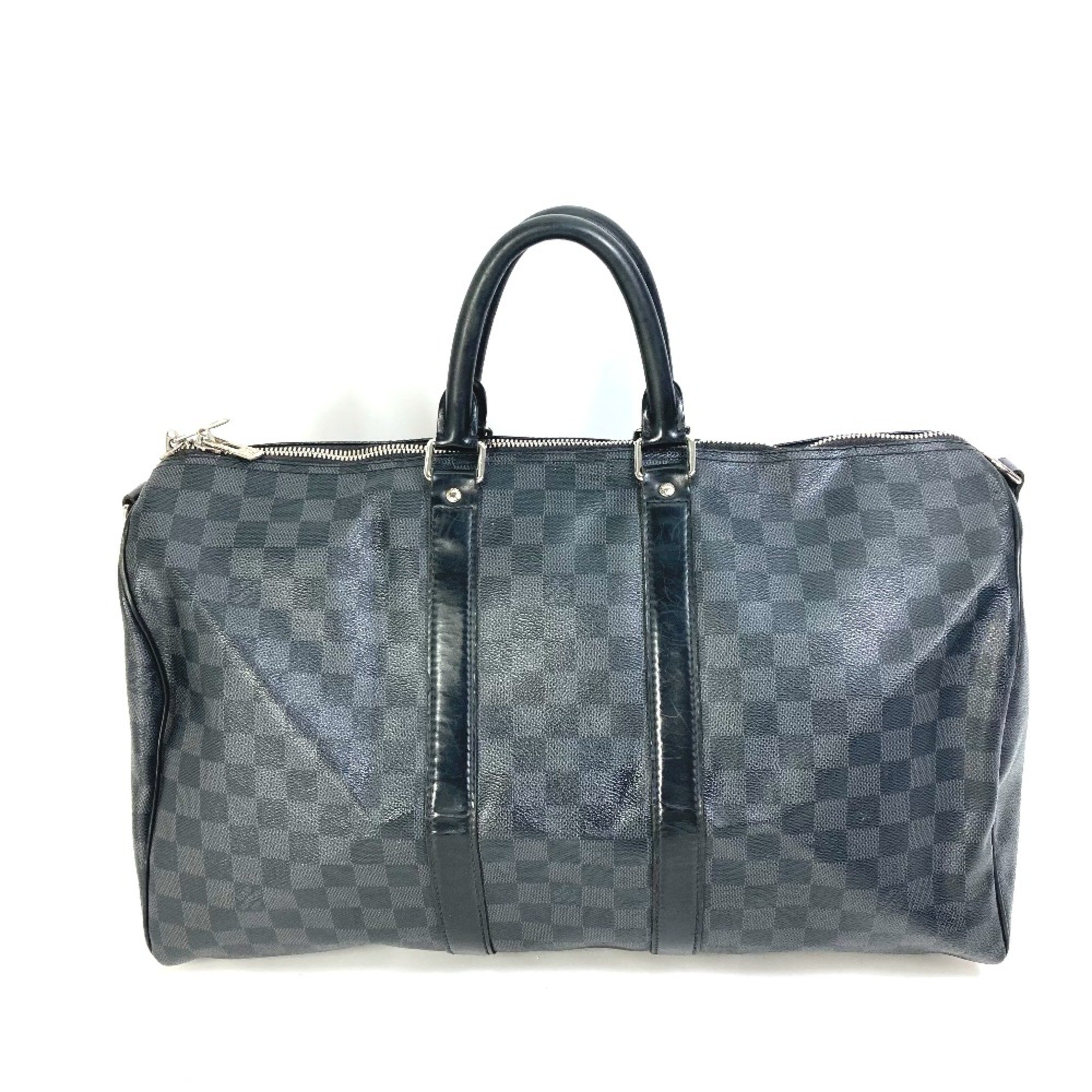 Louis Vuitton N41418 Damier Graphite bag travel bag Duffle Bag Black