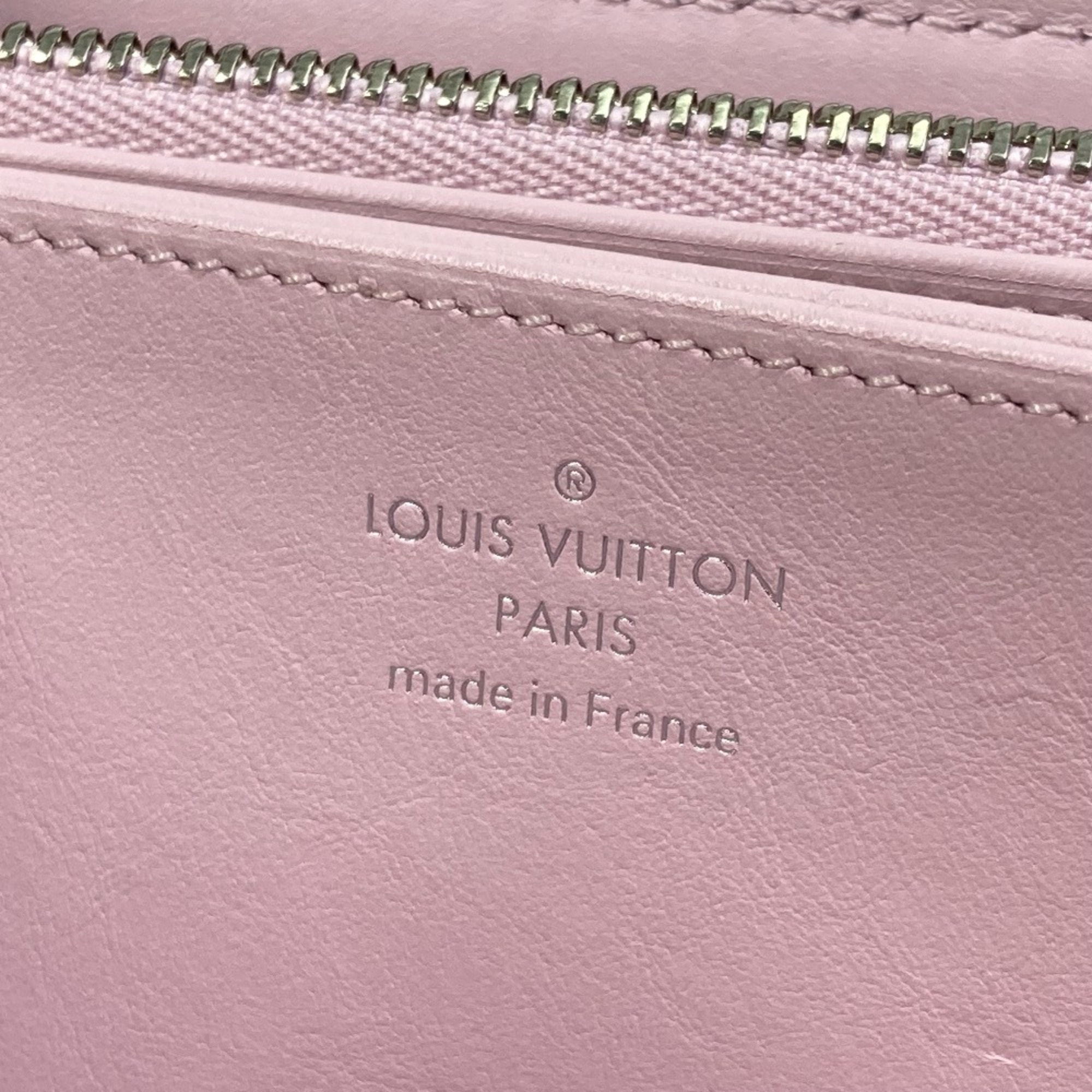 Louis Vuitton M81426 MonogramMahina Zip Around Long Wallet Guimauve purple