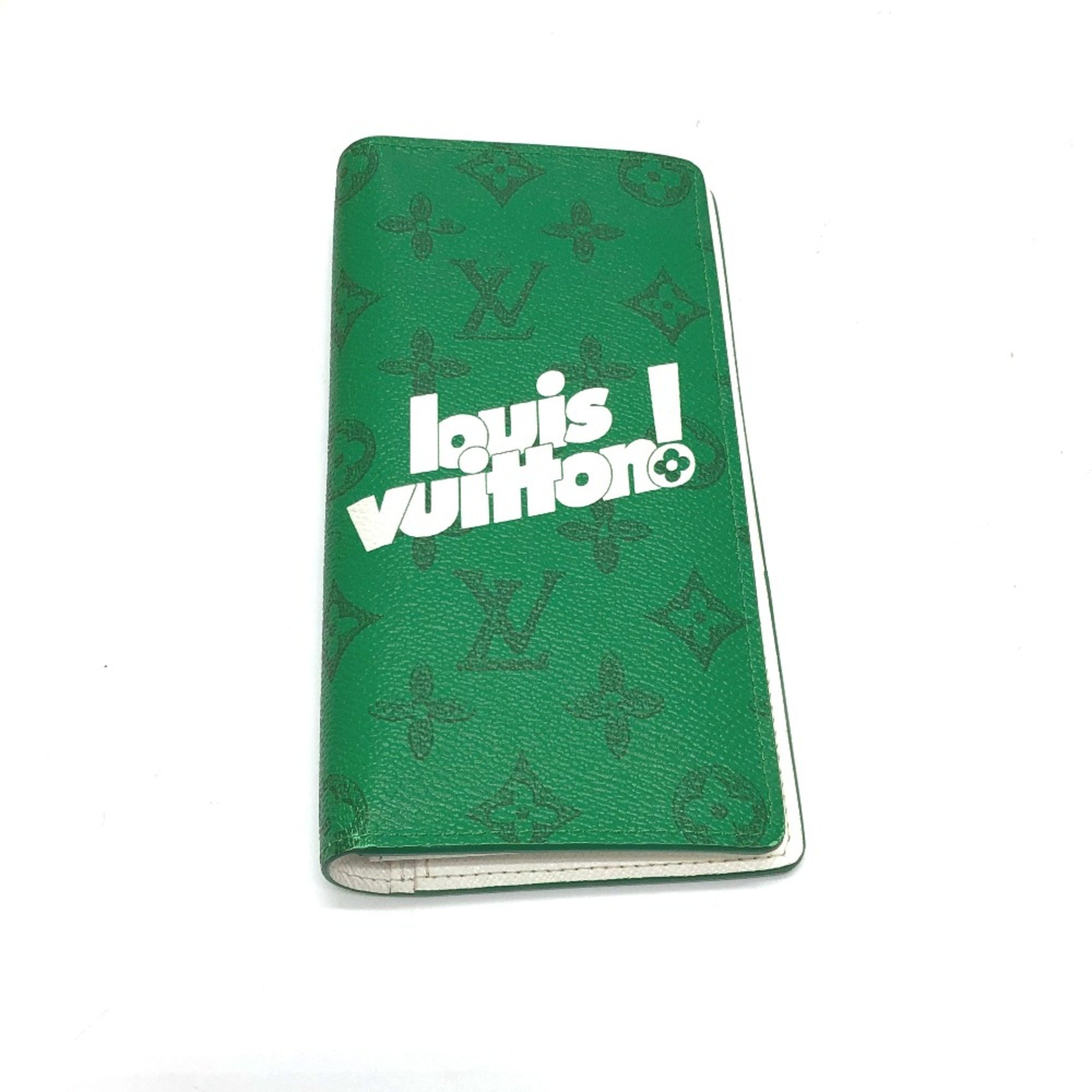 Louis Vuitton M80801 Monogram Everyday LV Bifold Long Wallet Green SilverHardware