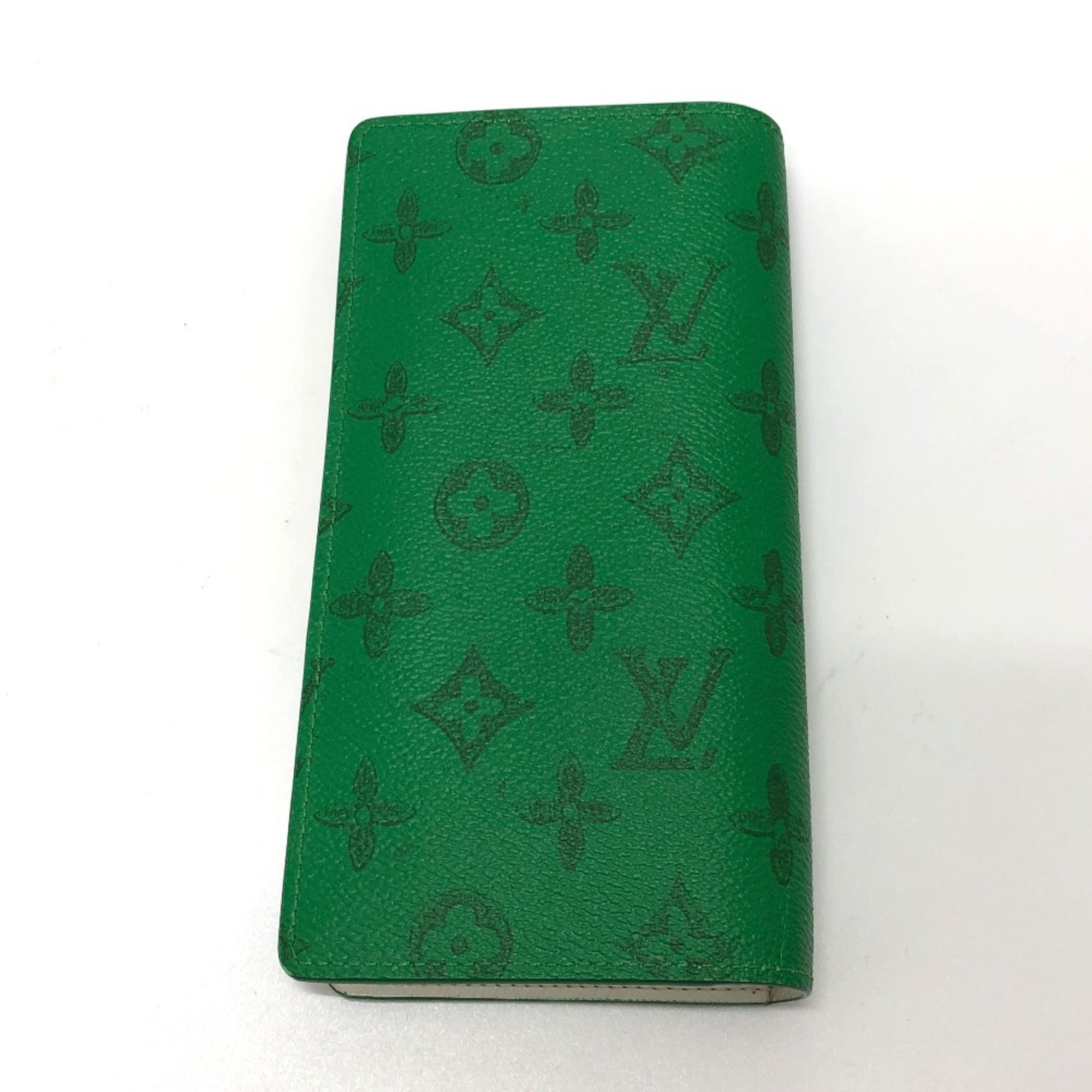 Louis Vuitton M80801 Monogram Everyday LV Bifold Long Wallet Green SilverHardware