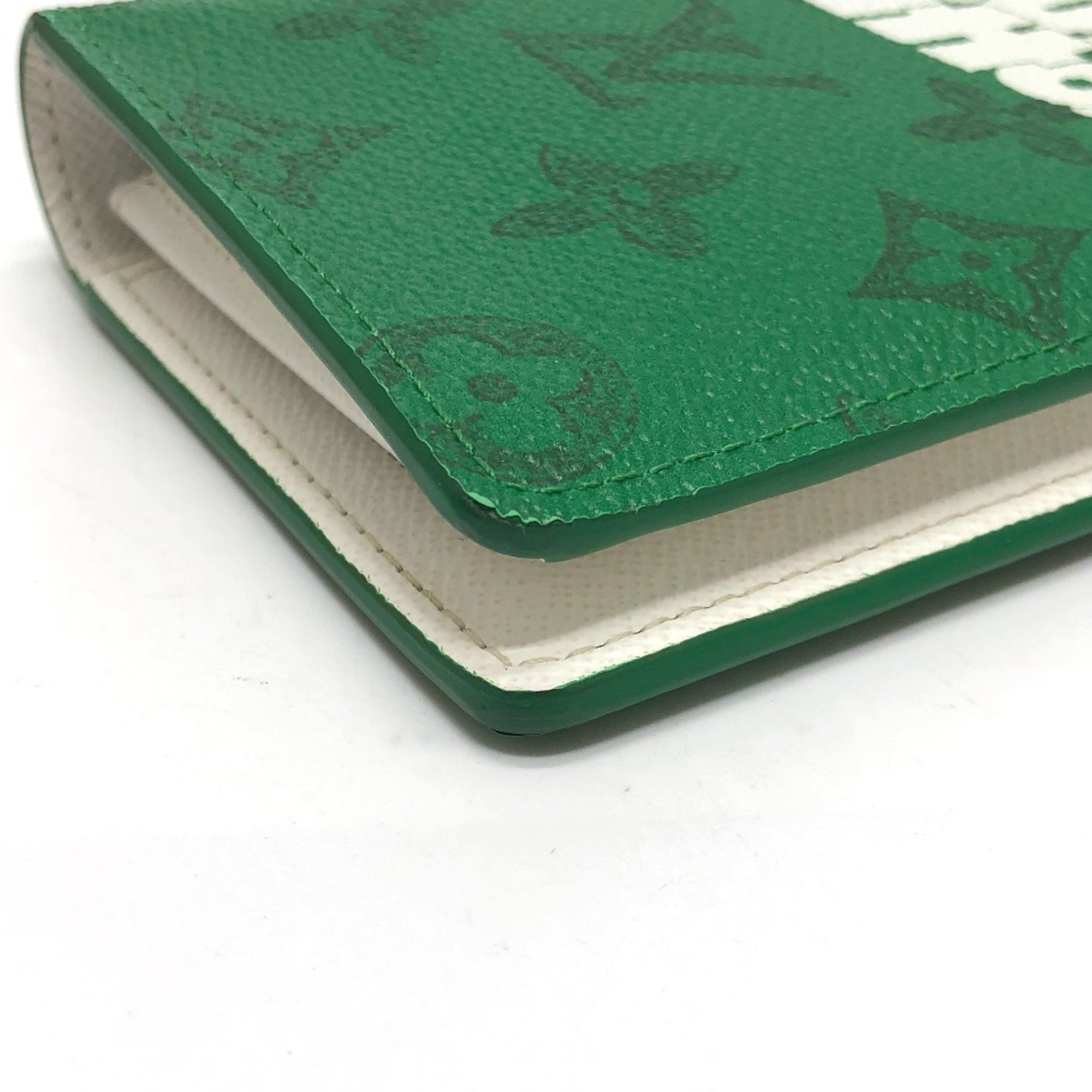 Louis Vuitton M80801 Monogram Everyday LV Bifold Long Wallet Green SilverHardware