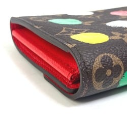 Louis Vuitton M81980 LV x YK Yayoi Kusama Monogram Two fold Long Wallet Brown Multicolore