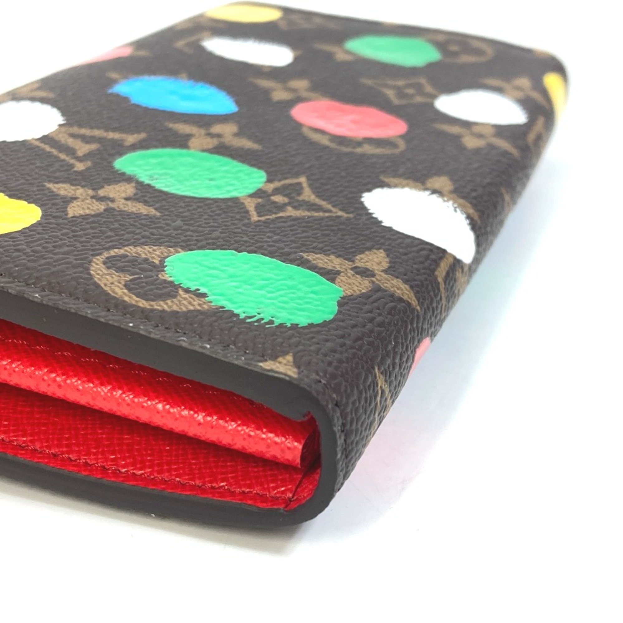 Louis Vuitton M81980 LV x YK Yayoi Kusama Monogram Two fold Long Wallet Brown Multicolore