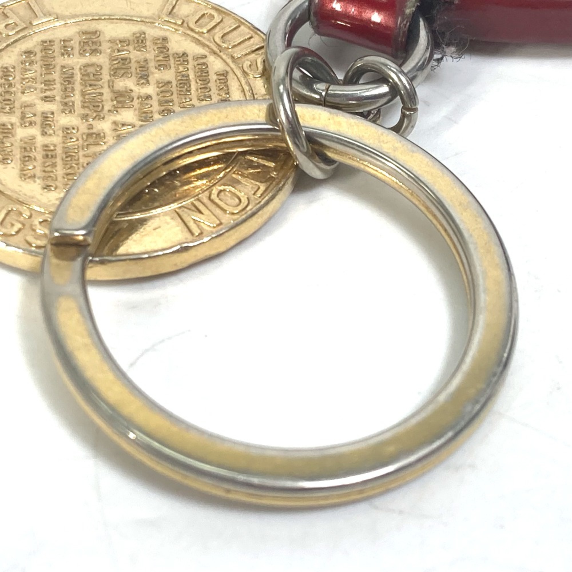 Louis Vuitton M93605 Vernis Key Holder Bag Charm Pomdamul Red