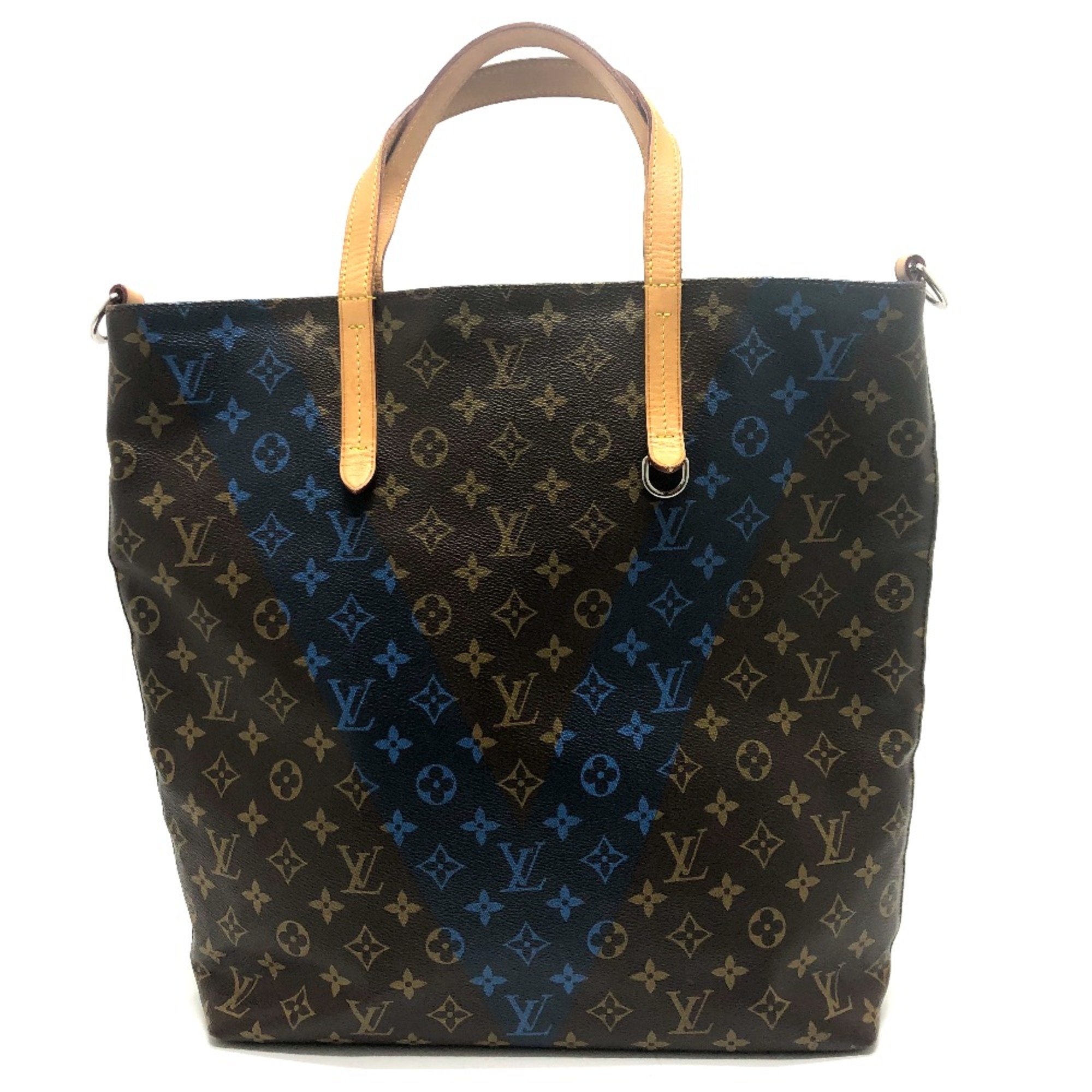 Louis Vuitton M50147 Monogram V line Bag 2WAY Tote Bag Brown GoldHardware