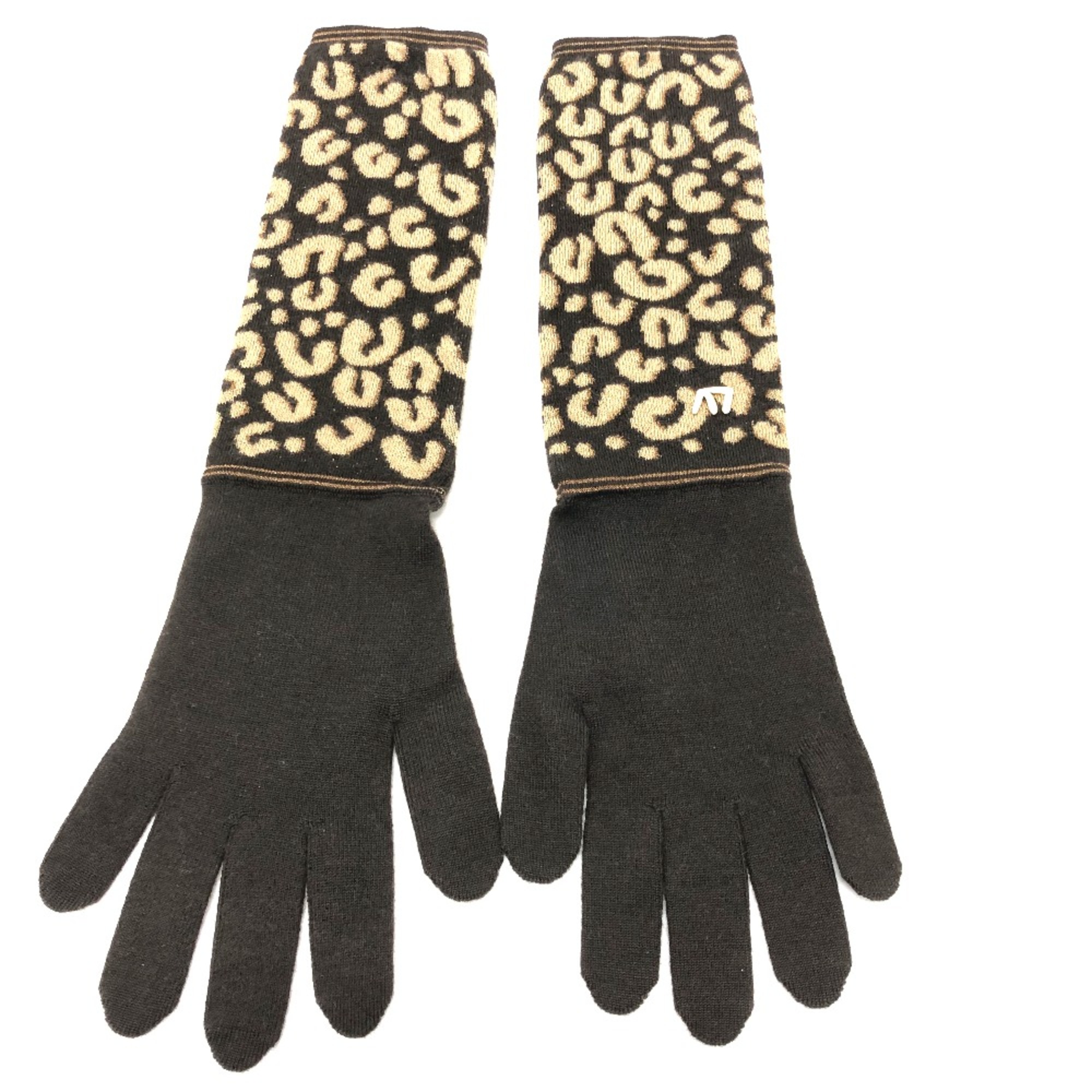 Louis Vuitton M58347 Leopard Glove gloves Brown