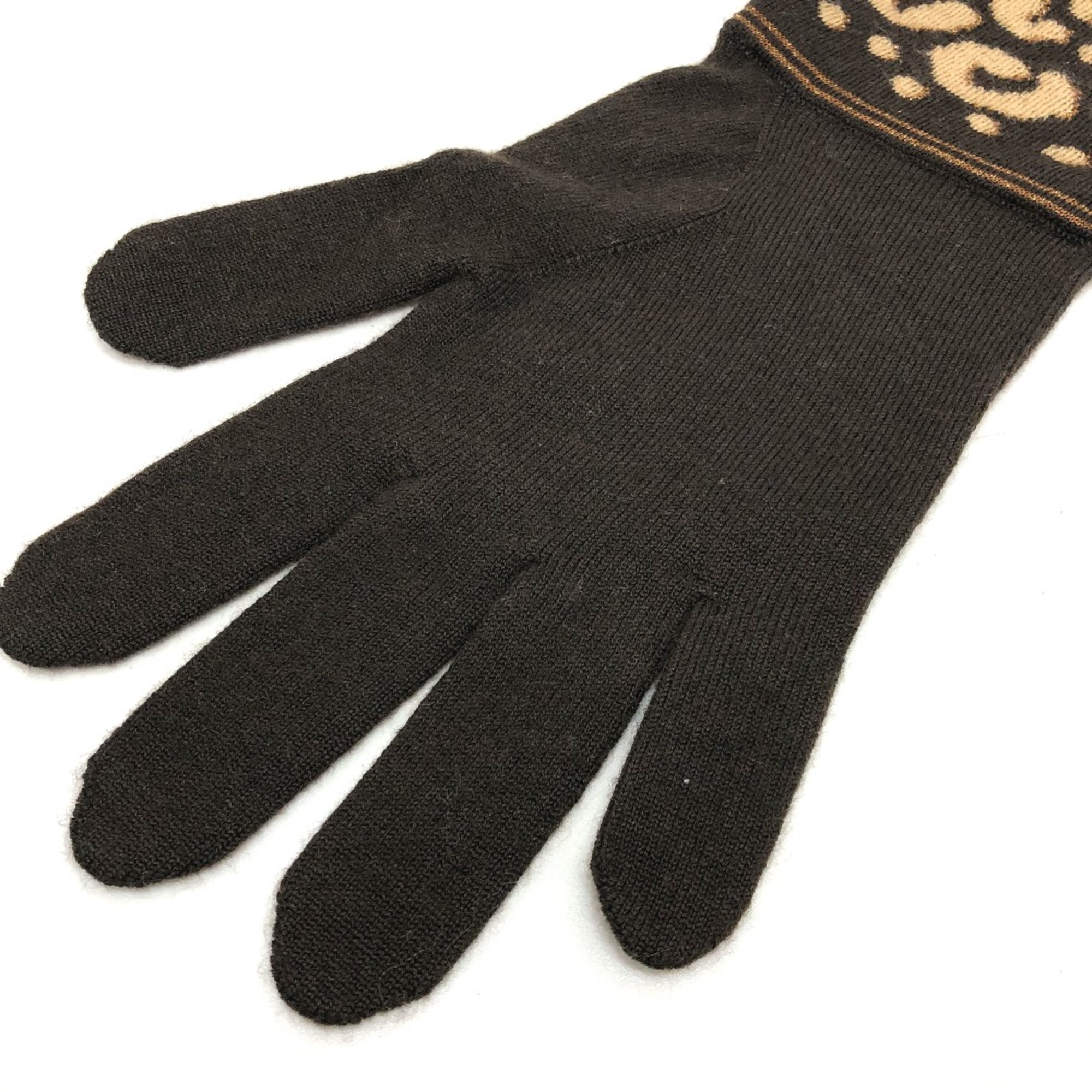 Louis Vuitton M58347 Leopard Glove gloves Brown