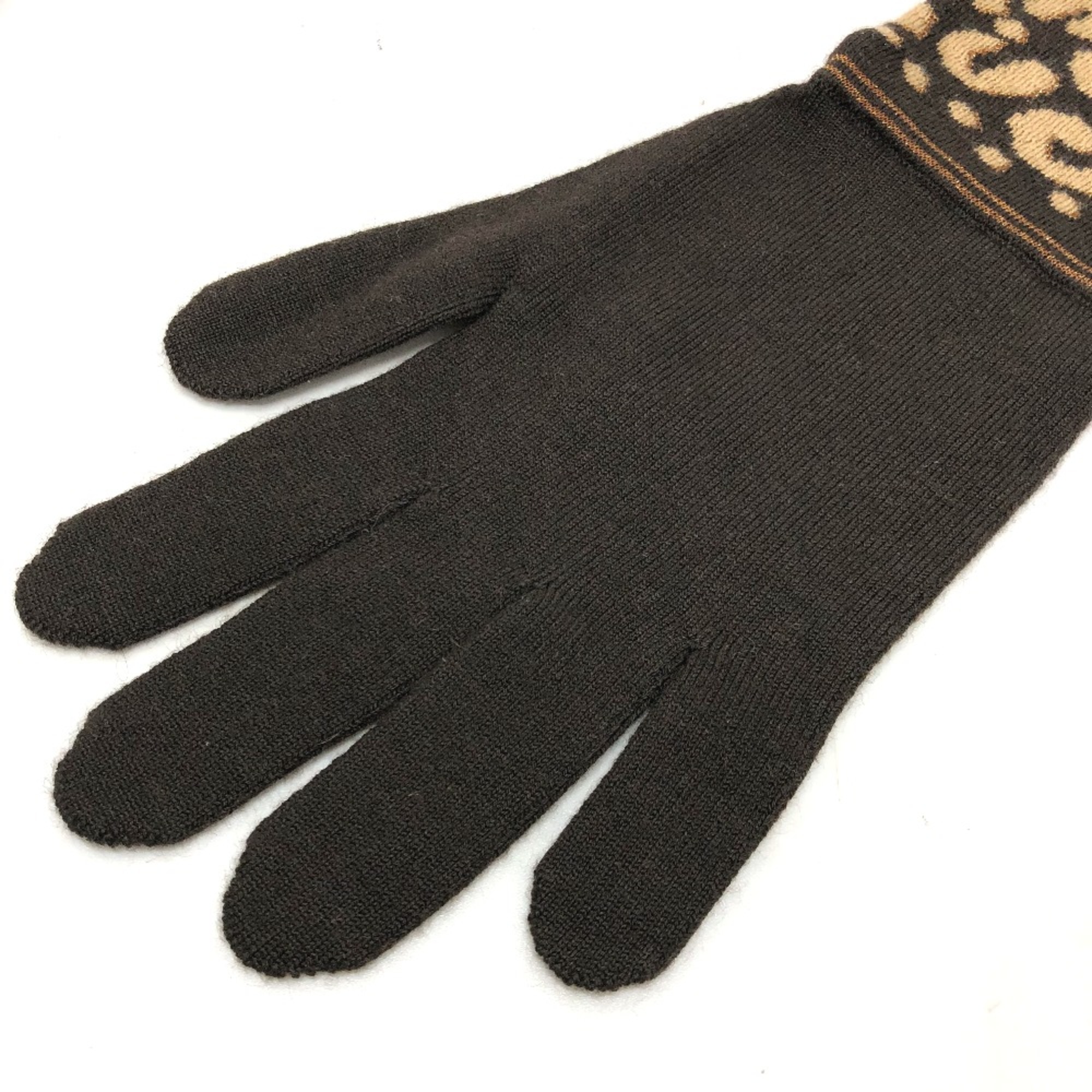 Louis Vuitton M58347 Leopard Glove gloves Brown