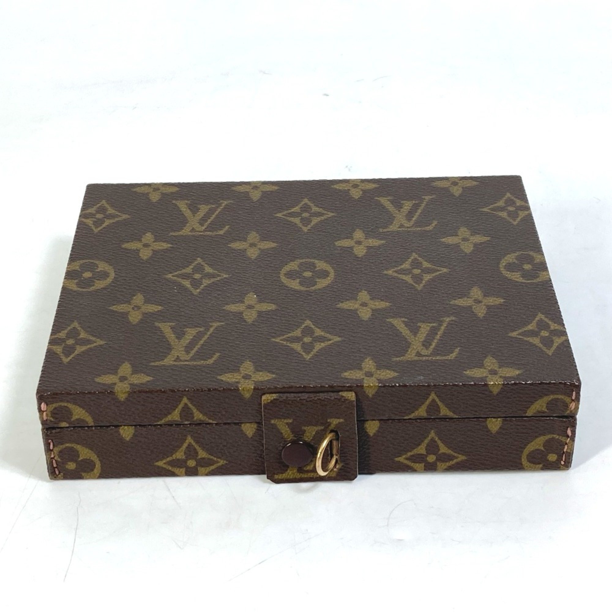 Louis Vuitton Vintage Monogram Box Jewelry Case Trunk Interior Accessory case Brown