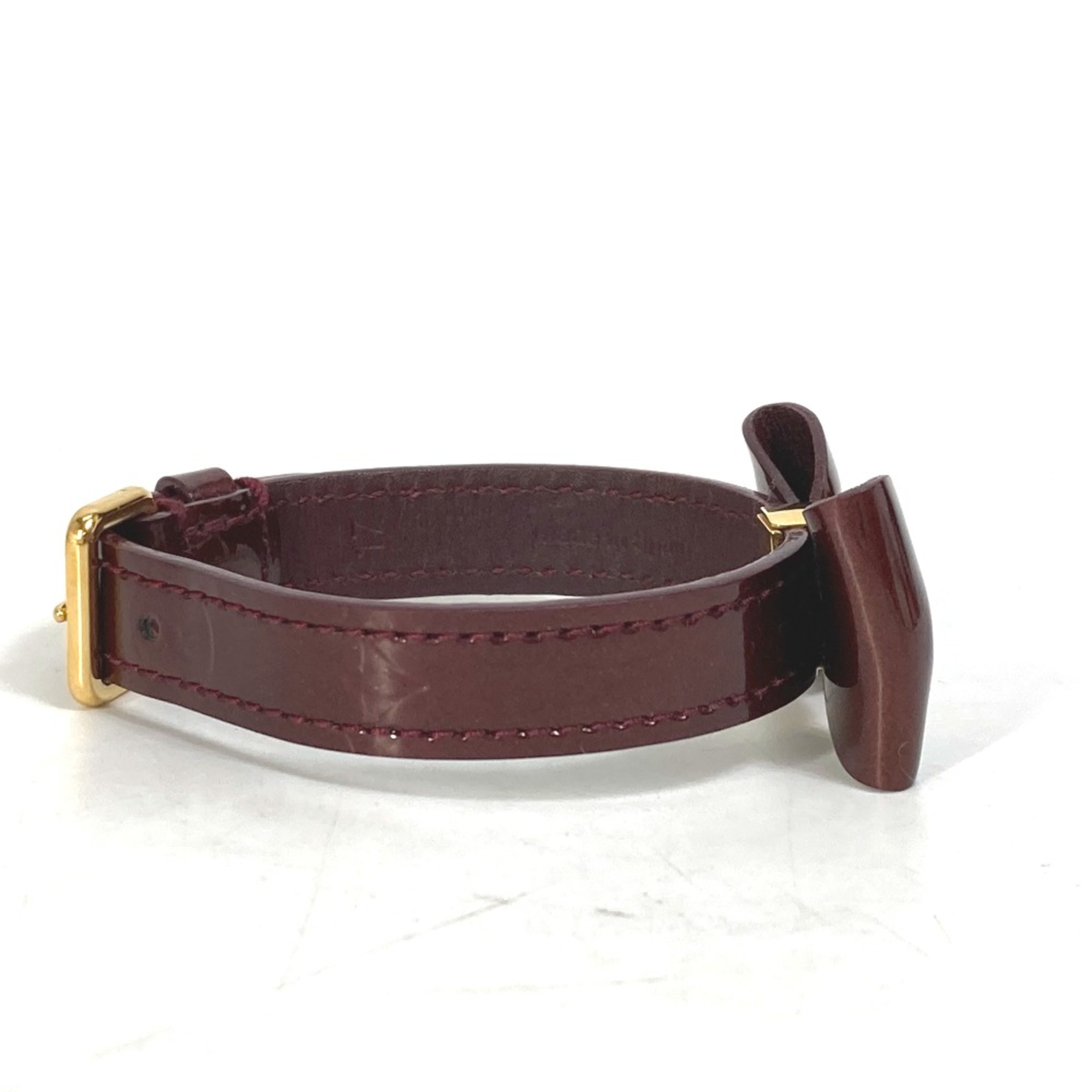 Louis Vuitton M6617F MonogramVernis ribbon accessories Bracelet Amarante purple