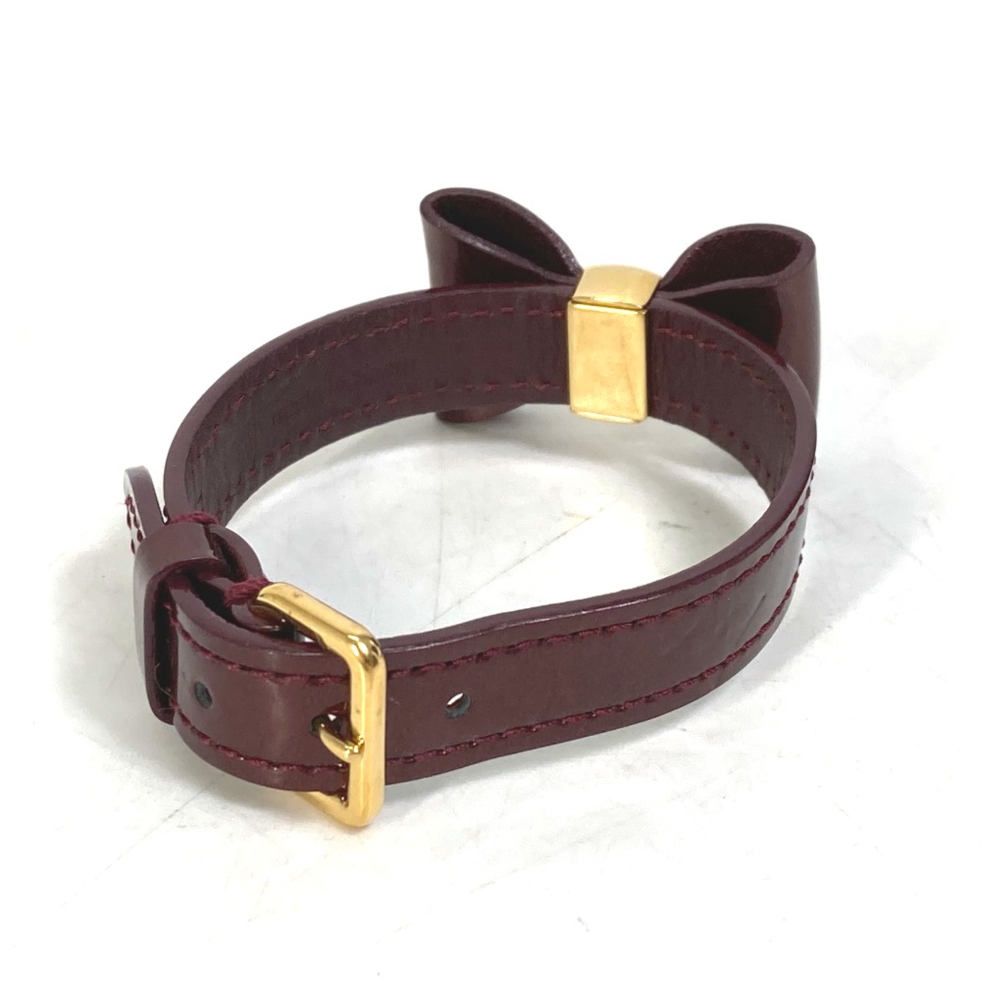 Louis Vuitton M6617F MonogramVernis ribbon accessories Bracelet Amarante purple