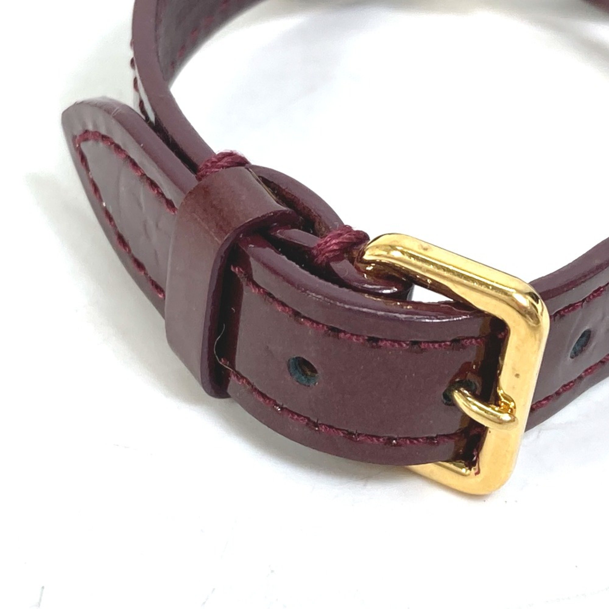 Louis Vuitton M6617F MonogramVernis ribbon accessories Bracelet Amarante purple