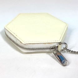 Louis Vuitton M58219 Vernis Wallet Coin Compartment with Key Chain coin purse Taupe White