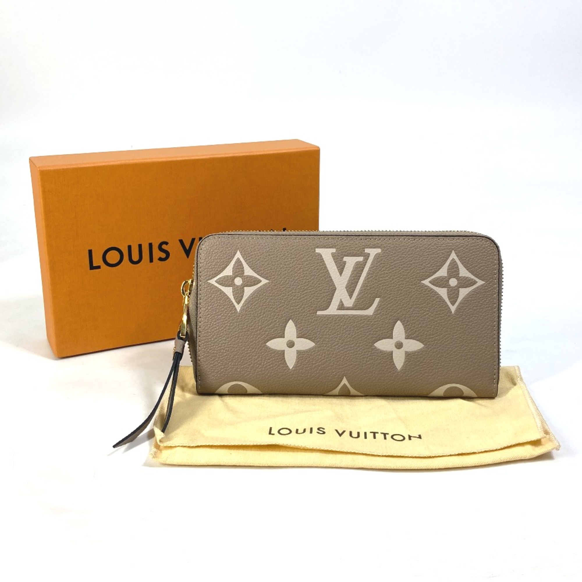 Louis Vuitton M69794 MonogramEmpreinte Zip Around Long Wallet Turtrail claims Beige