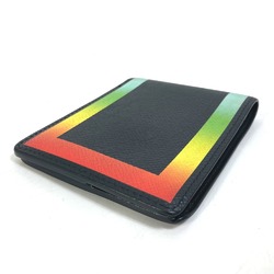 Louis Vuitton M30346 Taiga Rainbow Bill Compartment Folded wallet Black Multicolore