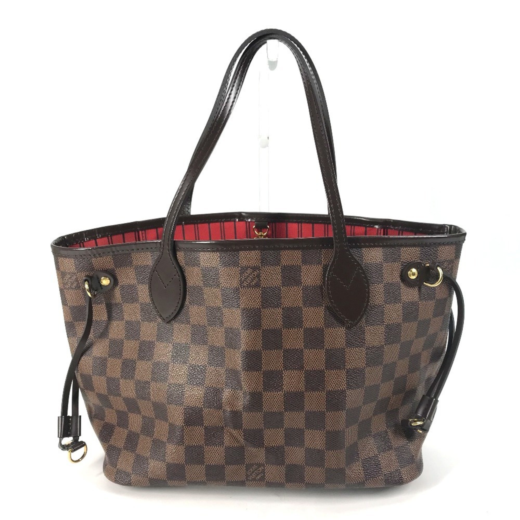 Louis Vuitton N41359 Damier bag shawl Tote Bag Brown GoldHardware