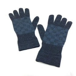 Louis Vuitton M70008 Damier Graphite Gloves knit Glove Gray Based Blue Based