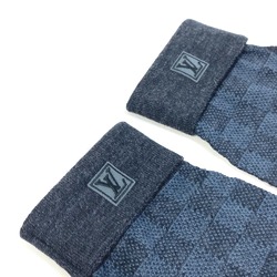 Louis Vuitton M70008 Damier Graphite Gloves knit Glove Gray Based Blue Based