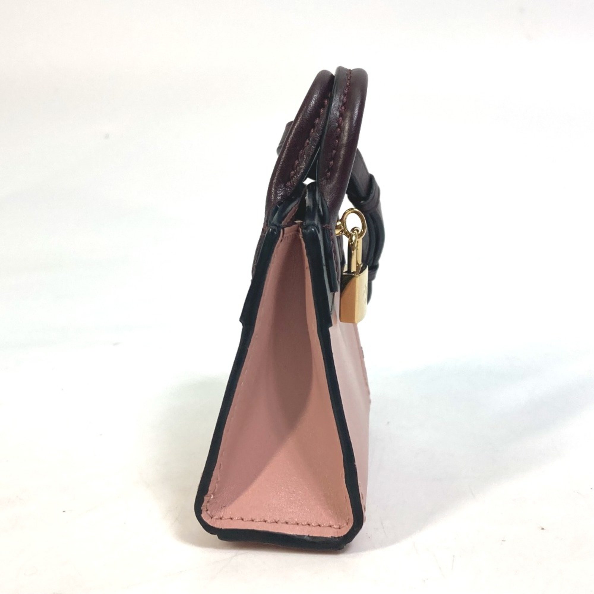 Louis Vuitton MP1787 Bag Bag Charm Key Holder pink Black