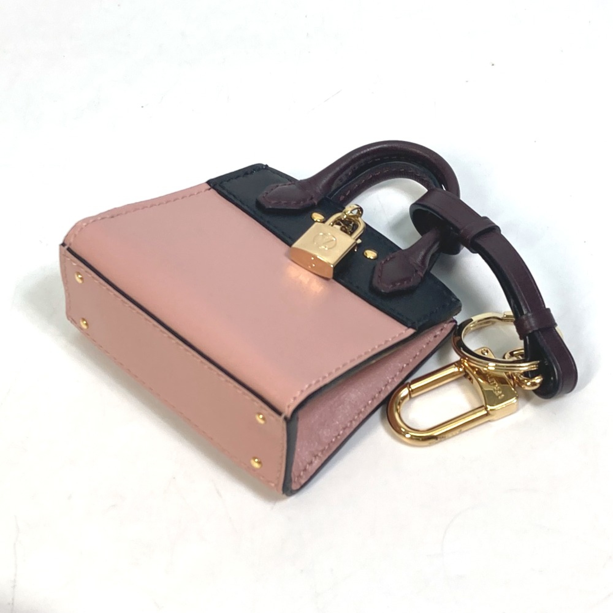 Louis Vuitton MP1787 Bag Bag Charm Key Holder pink Black