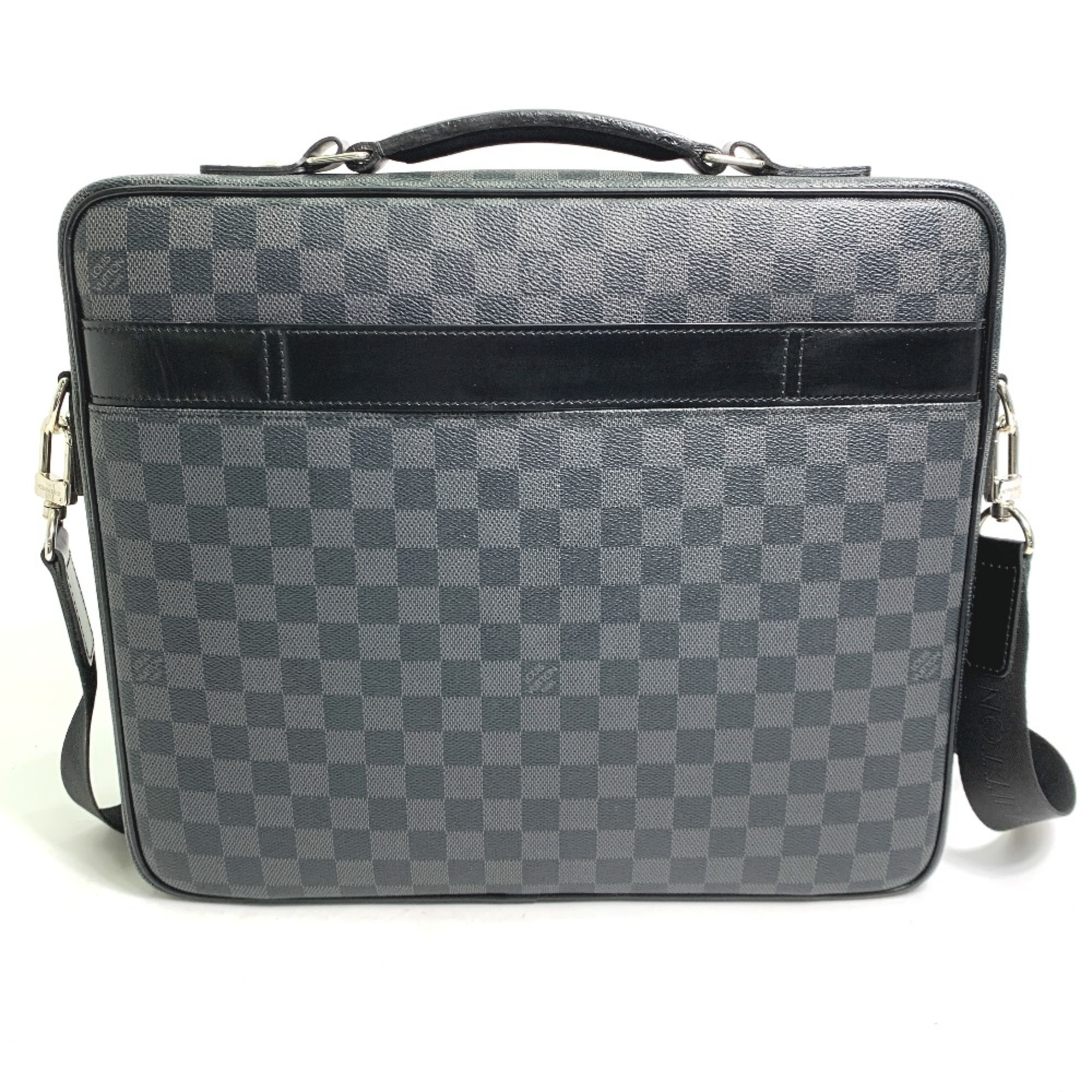 Louis Vuitton N58030 Damier Graphite Crossbody 2WAYShoulder Bag Business bag Black