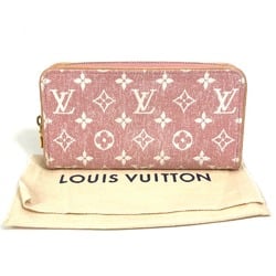 Louis Vuitton M81182 MonogramDenim Zip Around Long Wallet pink