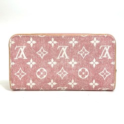 Louis Vuitton M81182 MonogramDenim Zip Around Long Wallet pink