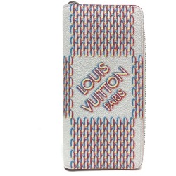 Louis Vuitton M81403 Damier Spray Wallet Long Wallet White SilverHardware