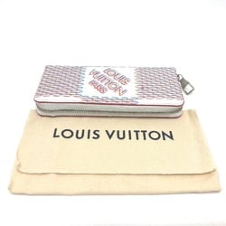 Louis Vuitton M81403 Damier Spray Wallet Long Wallet White SilverHardware