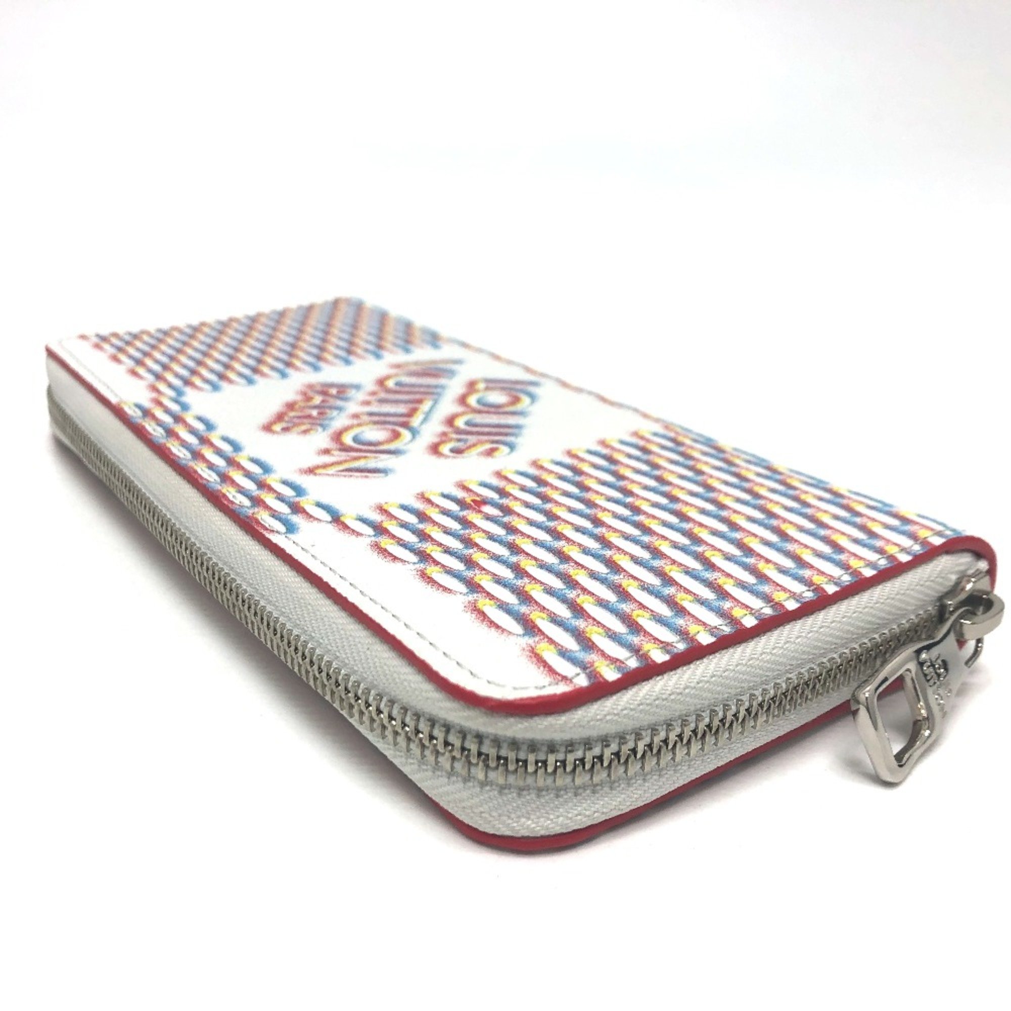 Louis Vuitton M81403 Damier Spray Wallet Long Wallet White SilverHardware