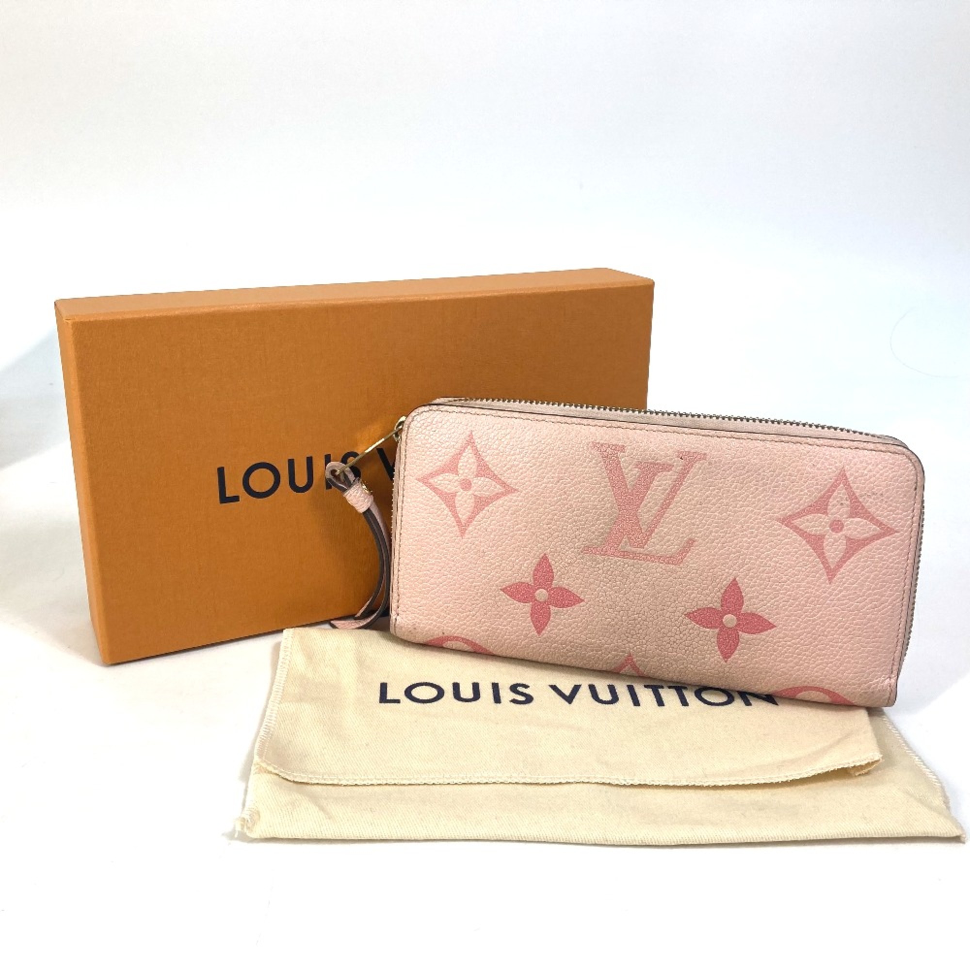 Louis Vuitton M80403 MonogramEmpreinte By the Pool Long Wallet Buton de Rose pink