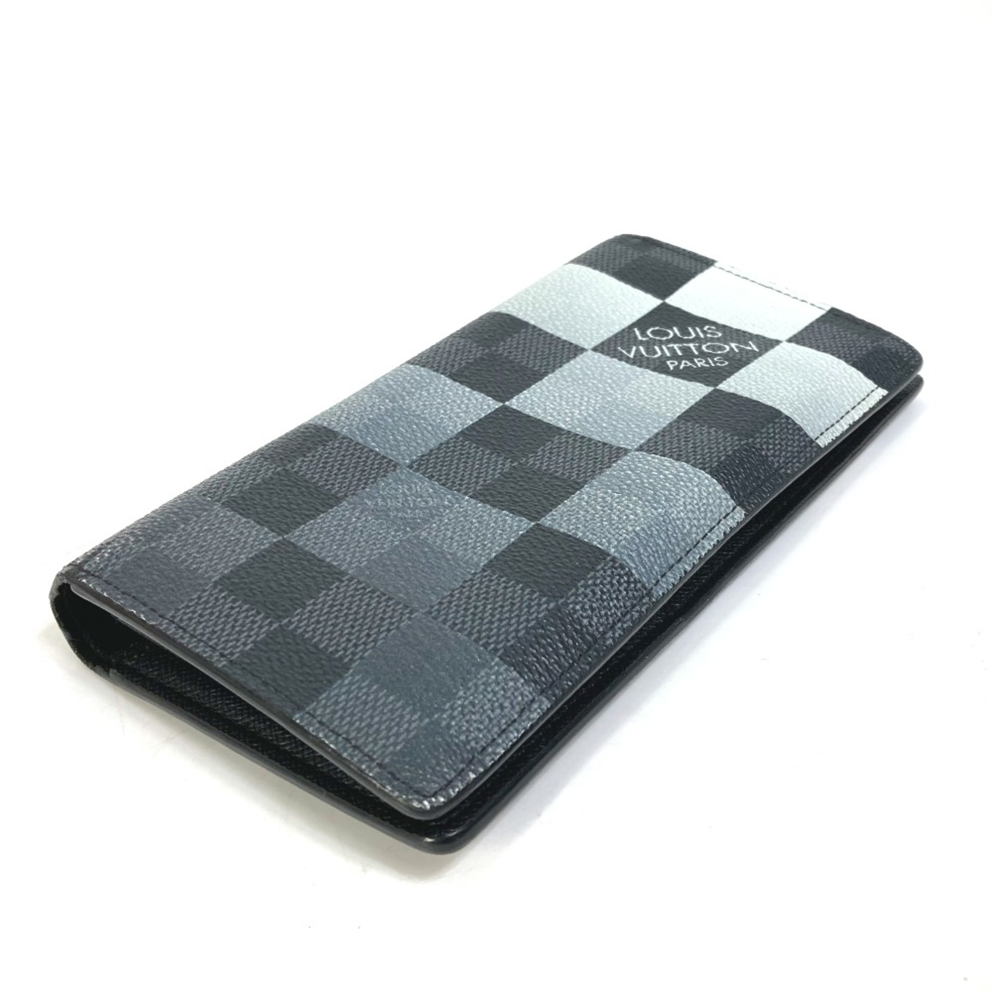 Louis Vuitton N40415 Damier Graphite Giant Two fold Long Wallet Black