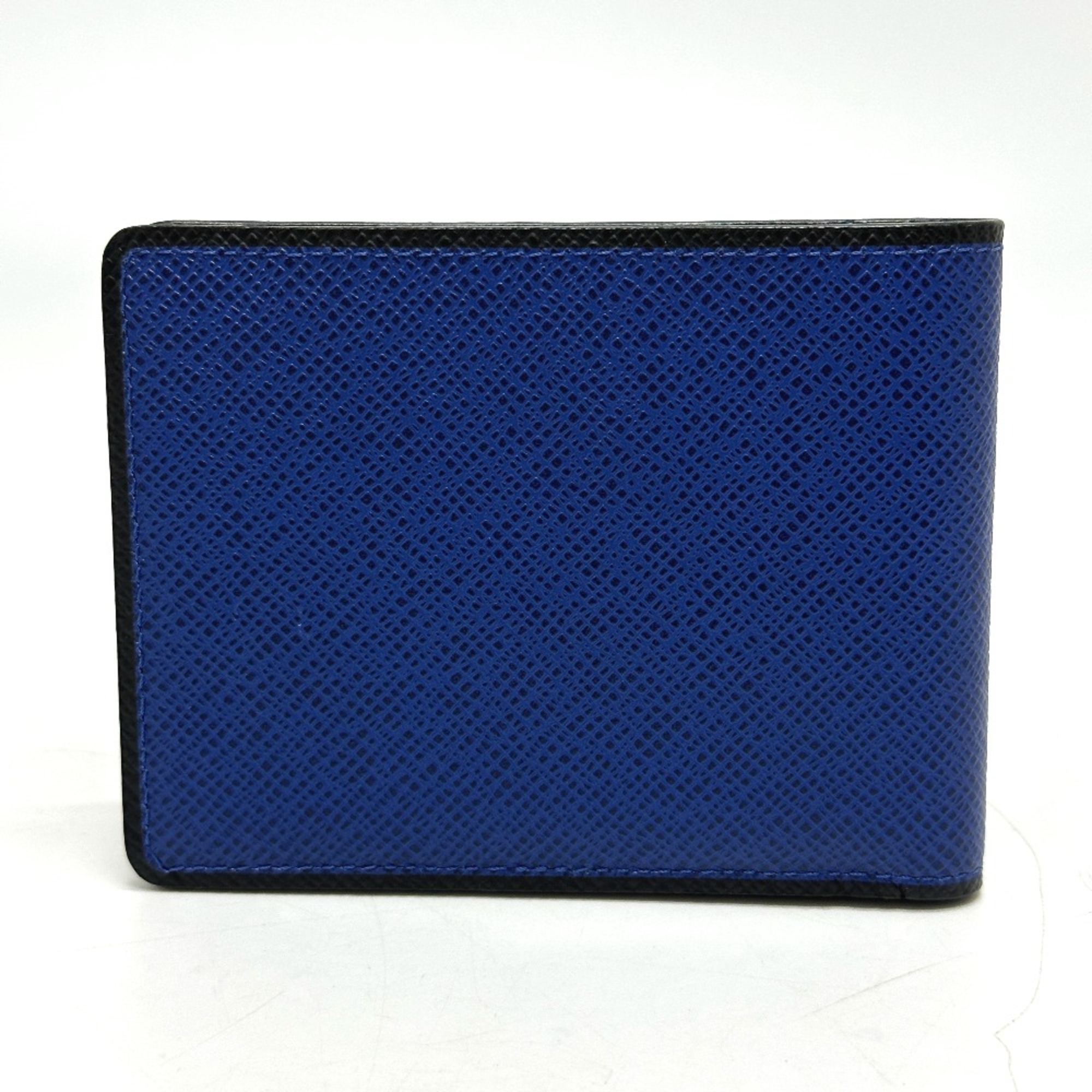 Louis Vuitton M30565 Taiga Bill Compartment Folded wallet blue