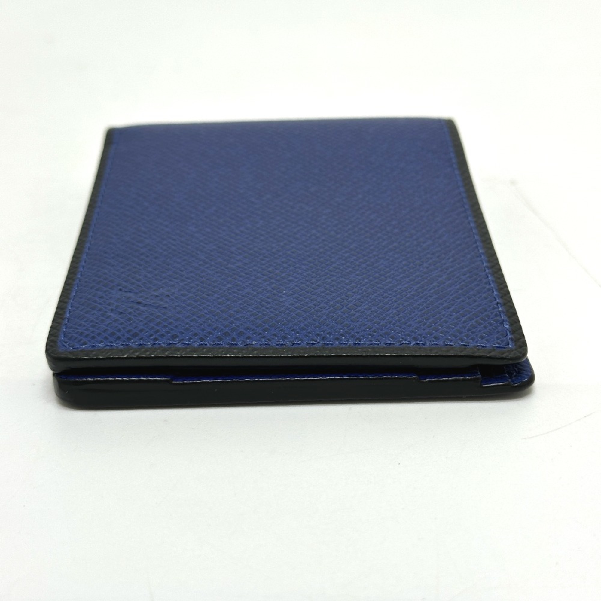 Louis Vuitton M30565 Taiga Bill Compartment Folded wallet blue