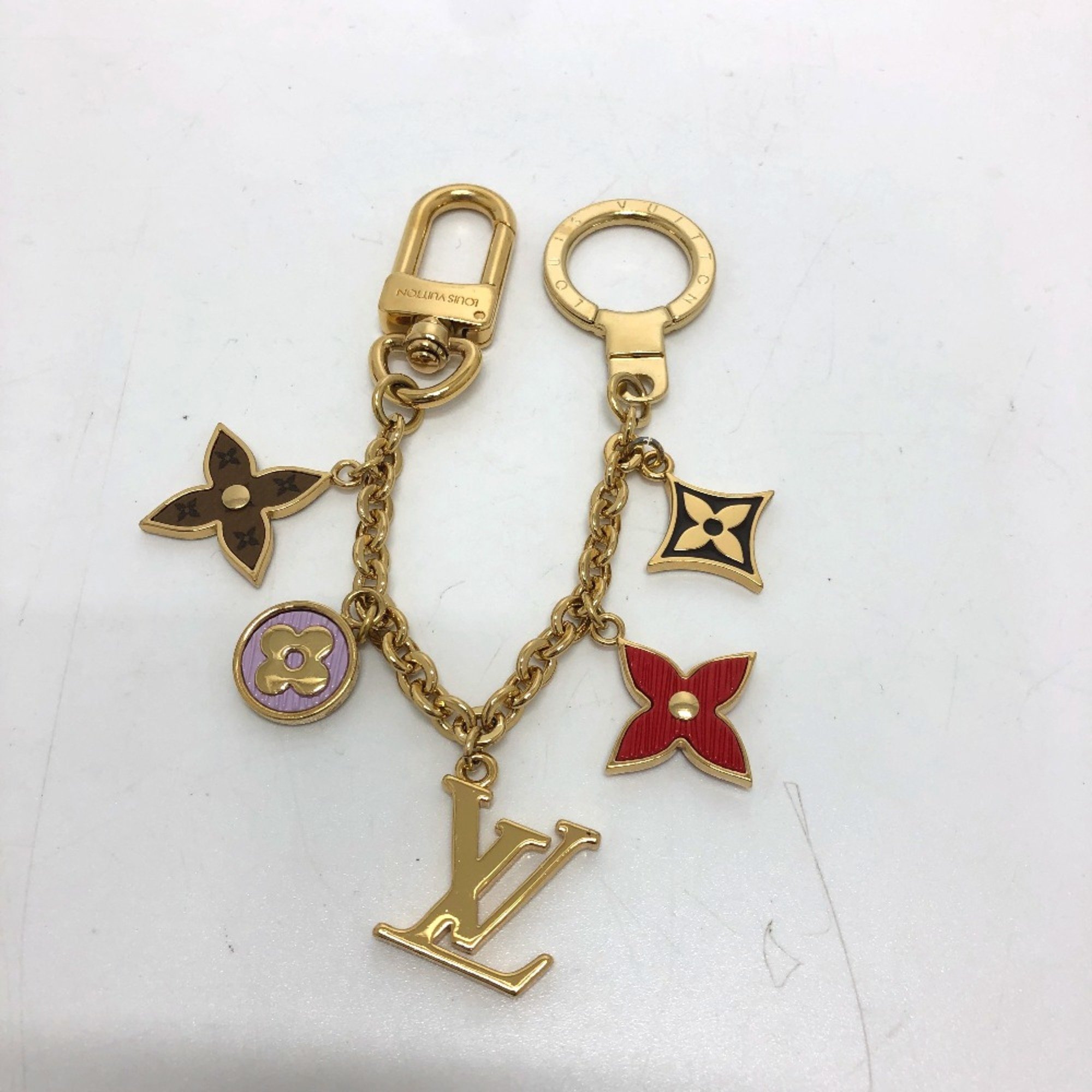 Louis Vuitton M00540 Bag Charm Chain Key Holder Gold