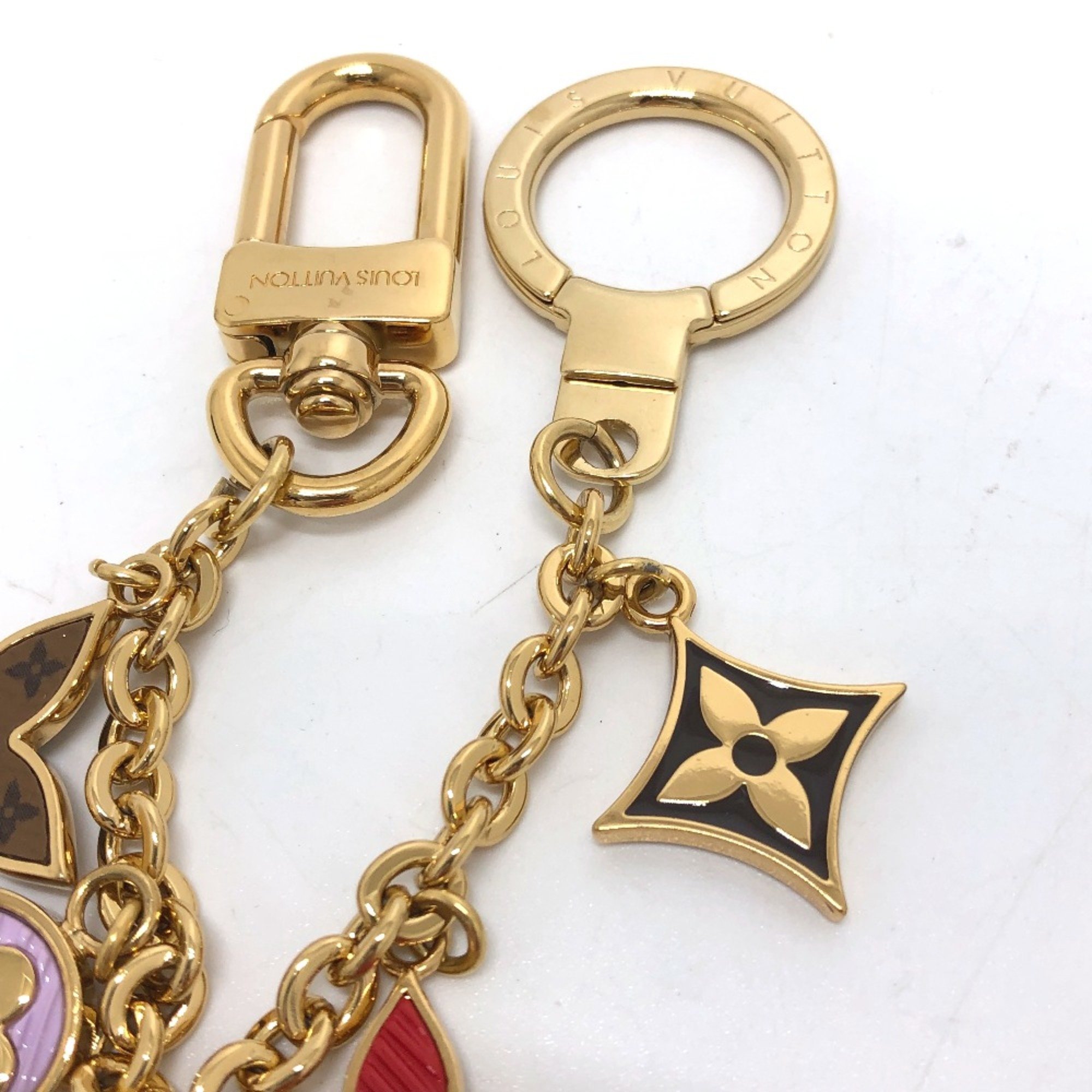 Louis Vuitton M00540 Bag Charm Chain Key Holder Gold