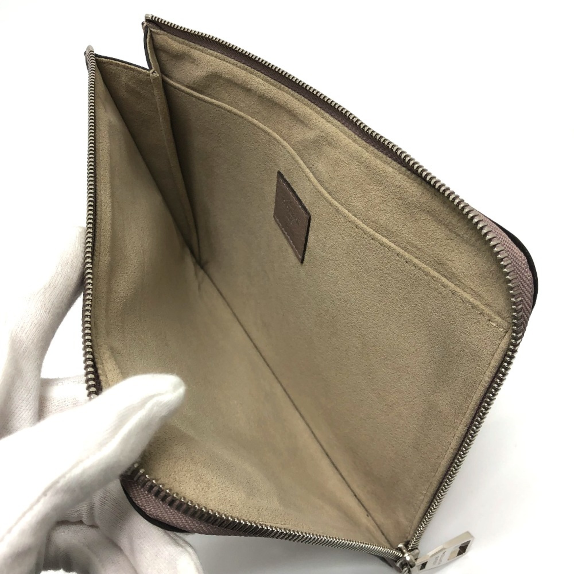 Louis Vuitton R99760 L-shaped fastener bag pouch/flat Clutch bag Taupe Beige