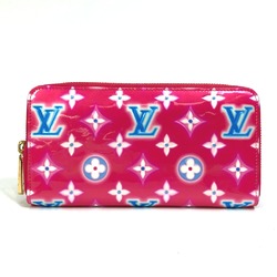 Louis Vuitton M81154 MonogramVernis 2022 Valentine Limited Long Wallet Fuchsia Neon pink