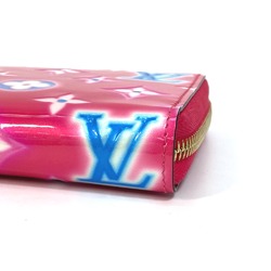 Louis Vuitton M81154 MonogramVernis 2022 Valentine Limited Long Wallet Fuchsia Neon pink