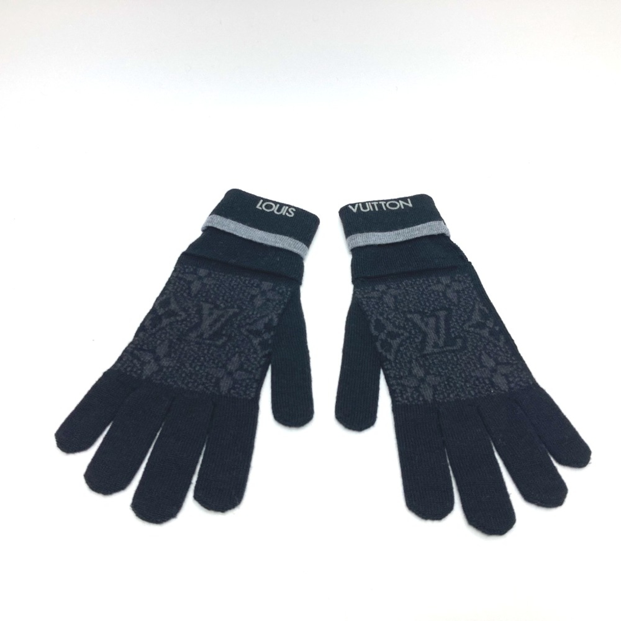 Louis Vuitton M73470 gloves Glove Black gray