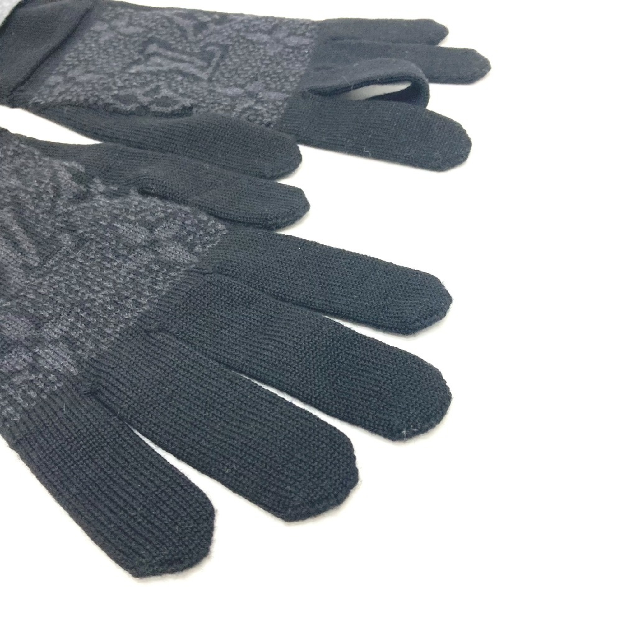 Louis Vuitton M73470 gloves Glove Black gray