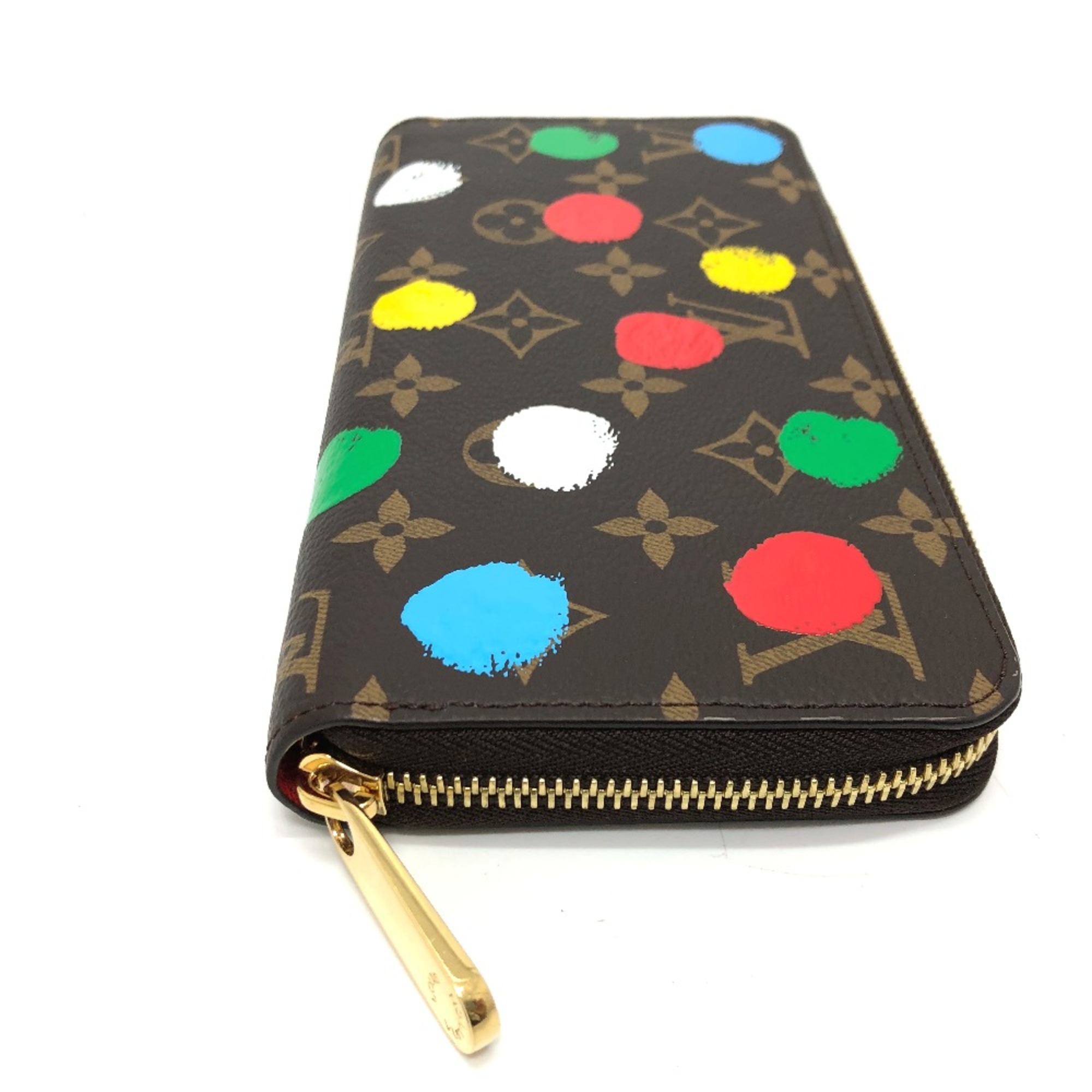 Louis Vuitton M81864 Monogram Yayoi Kusama Long Wallet Brown GoldHardware