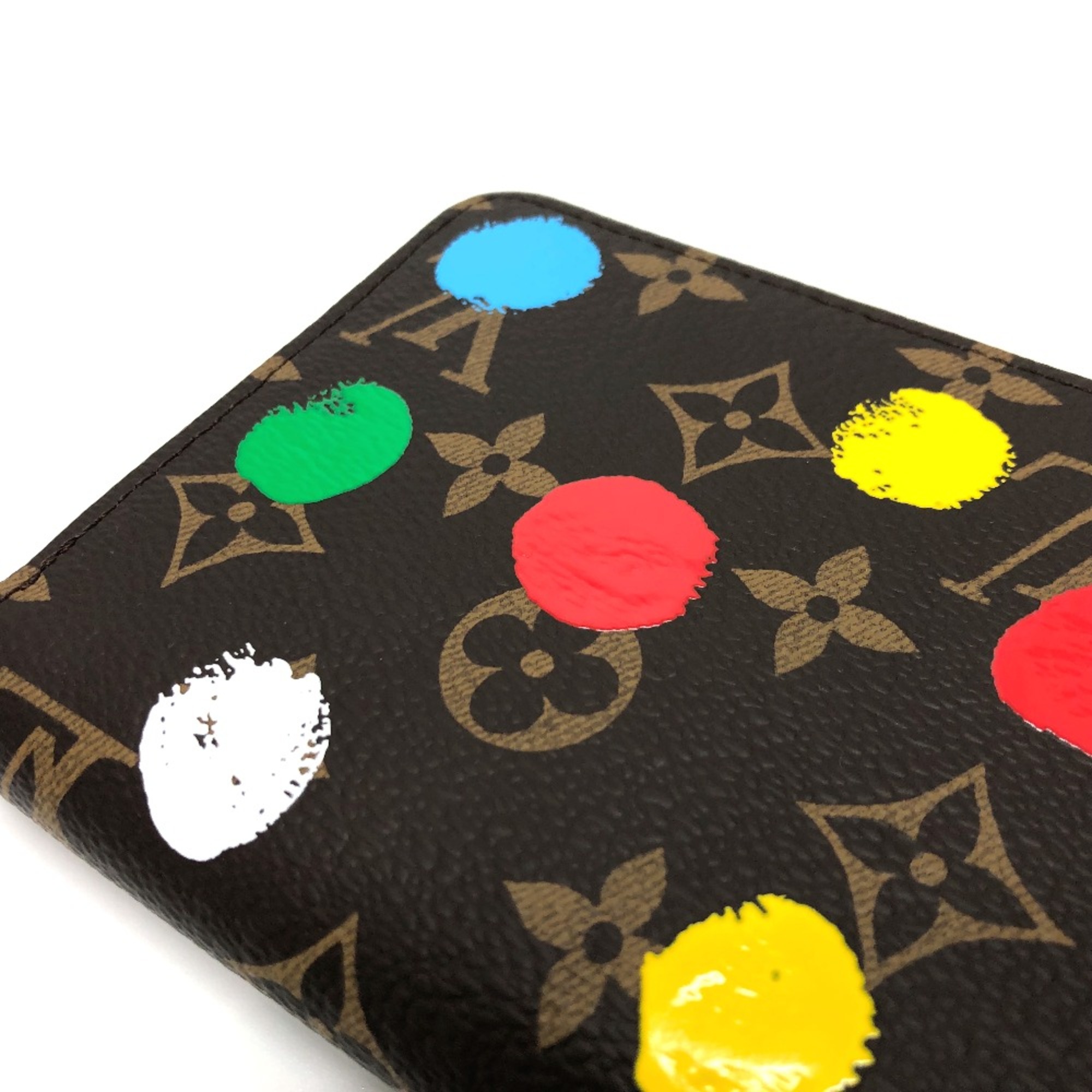 Louis Vuitton M81864 Monogram Yayoi Kusama Long Wallet Brown GoldHardware