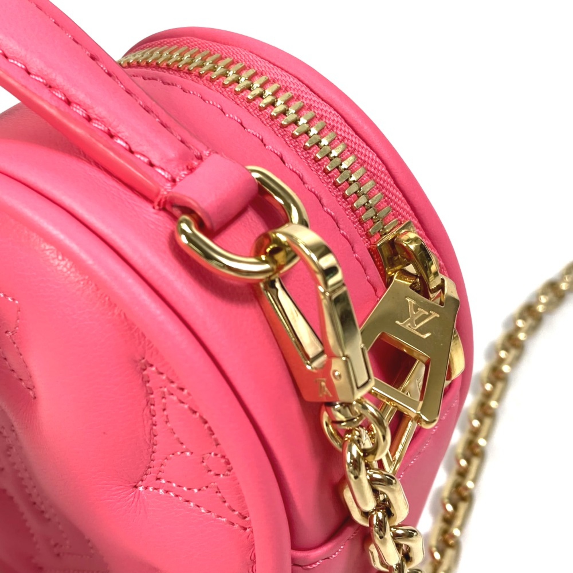 Louis Vuitton M81893 Monogram bubblegram Chain Bag 2WAY Bag Hand Bag Shoulder Bag Dragon fruit pink