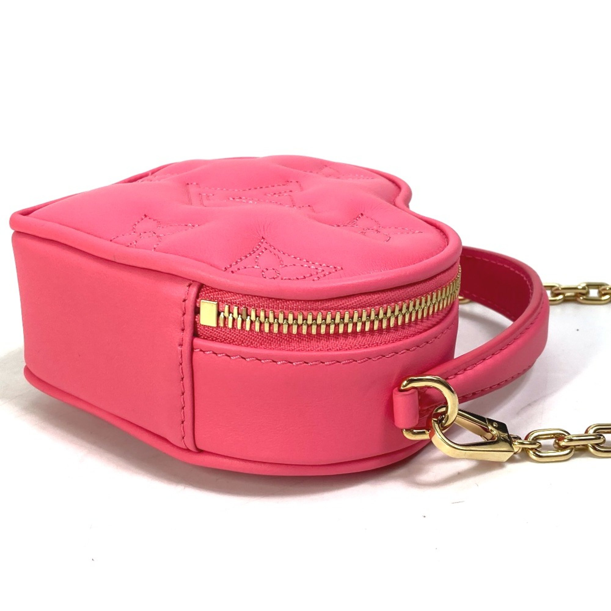 Louis Vuitton M81893 Monogram bubblegram Chain Bag 2WAY Bag Hand Bag Shoulder Bag Dragon fruit pink